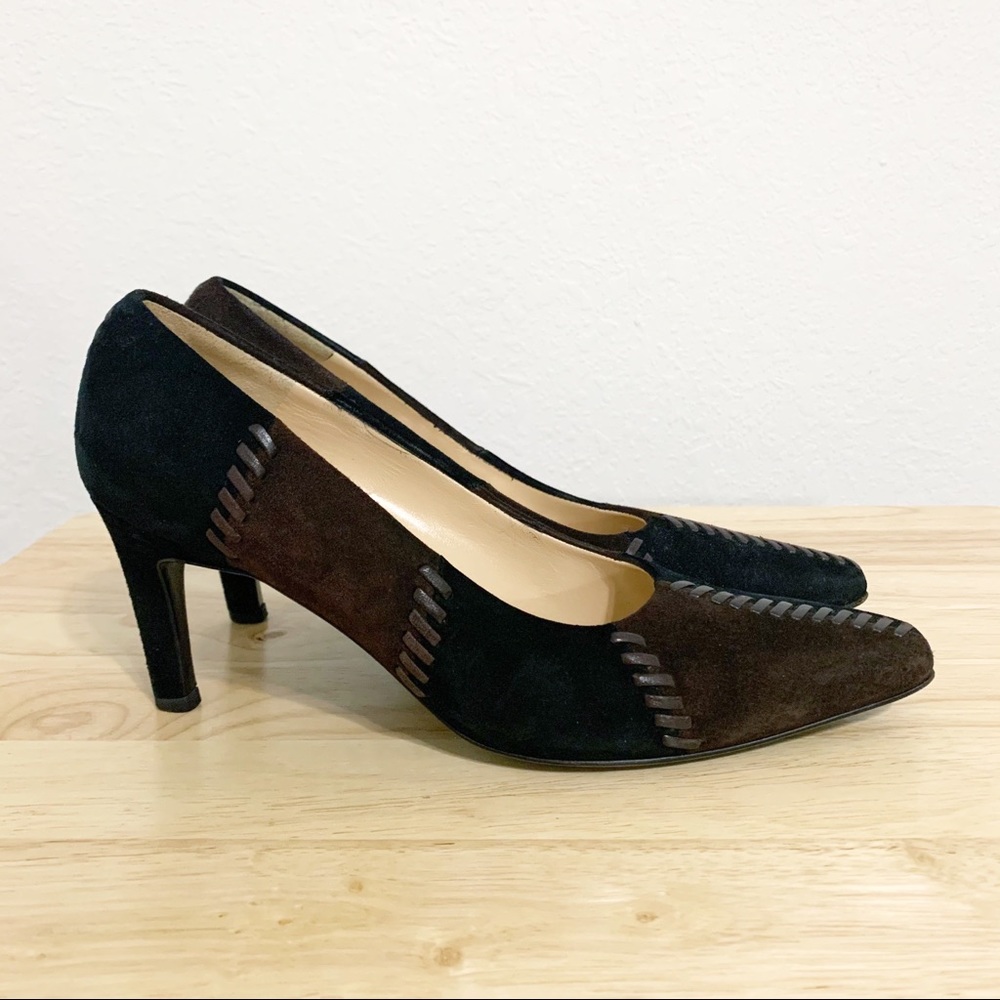 Salvatore Ferragamo Suede Pointed Heels 6.5
